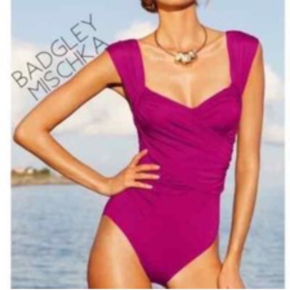 Badgley Mischka swimsuit One Piece - Fuchsia size 4